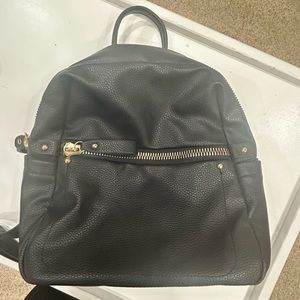 Backpack purse- black W/gold hardware